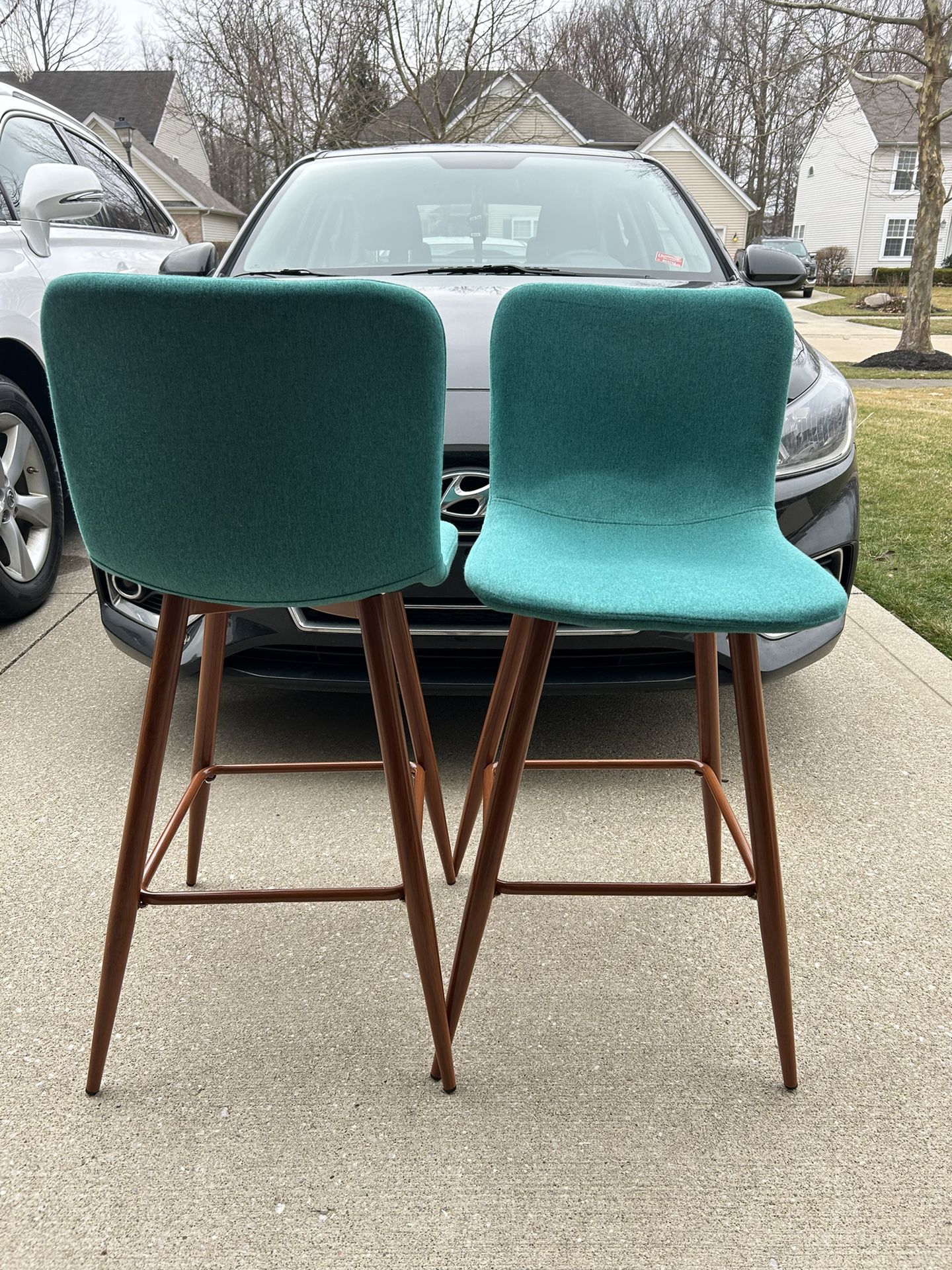 SET OF 2 TEAL CHAIRS ON SALE! 