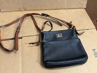 Dooney & Bourke Black Pebbled Grain Leather Dillen Crossbody Bag