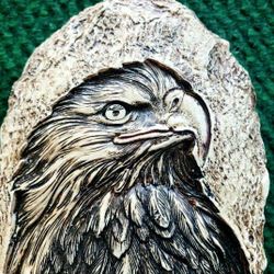 Beautiful Vintage Eagle Head Statue Incredible Detail! 6"X 4" Inches.