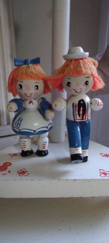 Vintage Raggedy Anne & Andy Lamp 
