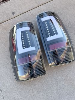 Tahoe Yukon Suburban Black LED C Bar Tail Lights