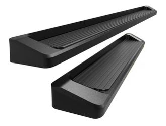APS Premium 6in Black Running Boards Compatible with Ford Transit Full Size Van 15-26