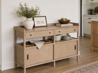 Crate & Barrel Brookline wood sideboard buffet