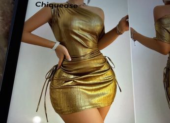 Gold Mini Dress
