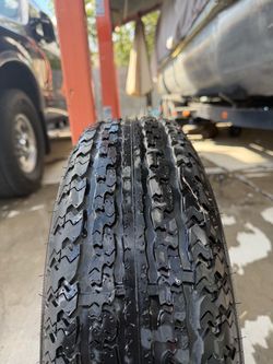 2 New Trailer Tires & White Wheels – ST175/80R13 – 5×4.5 Bolt Pattern