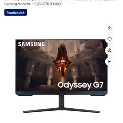 Samsung Odyssey G70B 28" 4K UHD IPS 144Hz 1ms G-Sync Compatible Gaming Monitor - LS28BG702ENXGO