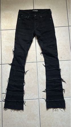 Black Valabasas Stacked Jeans