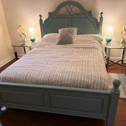 Bed Frame And Dresser, Matress, Lamps