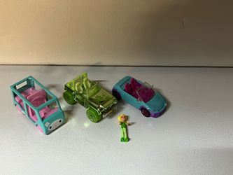 2006 Polly Pocket Car #32 Green Dream w/ Driver Cruise  Jeep Jada Hello Kitty