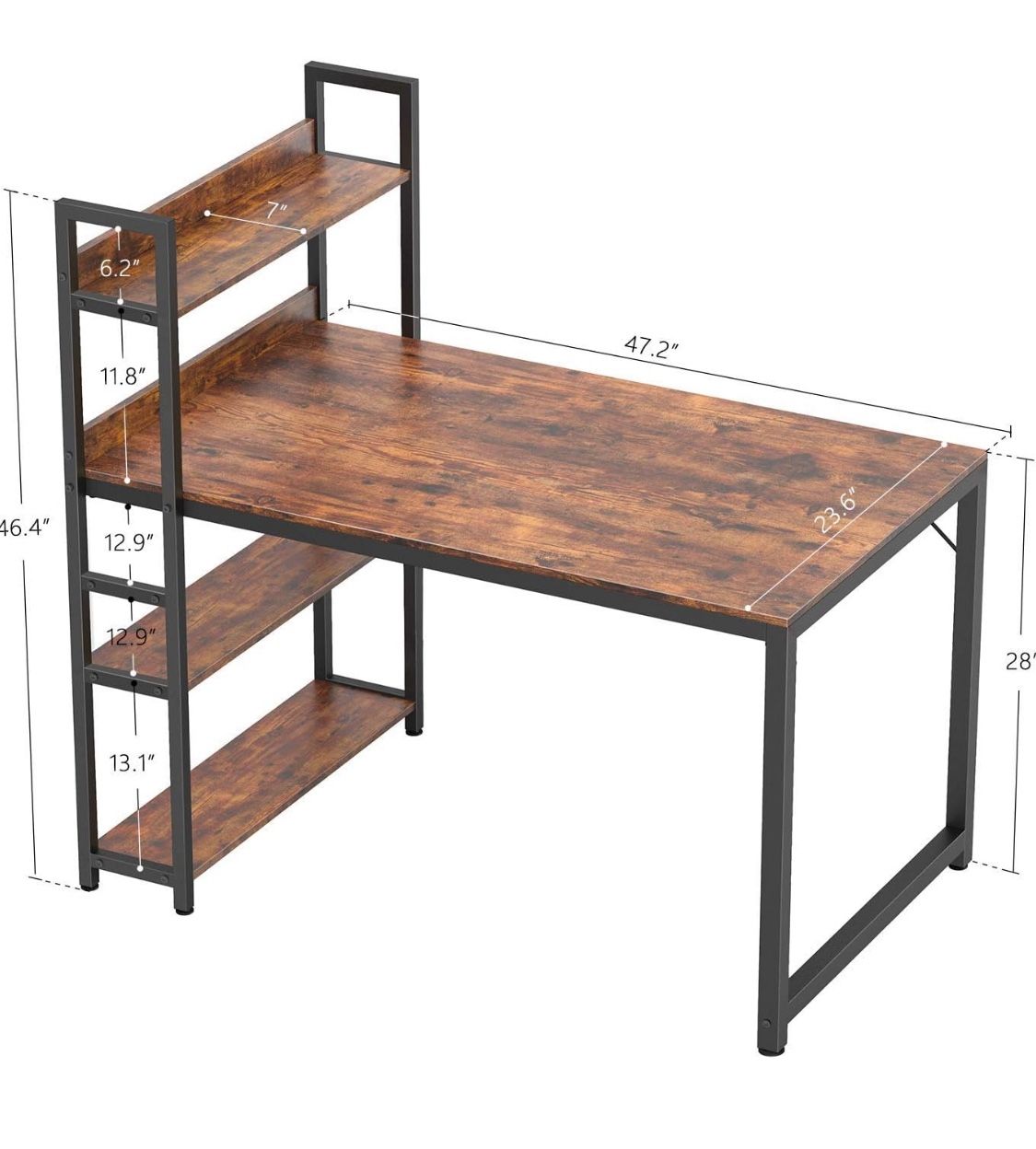 Desk w/ bookshelves (chair not included)