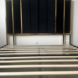 Brand New Queen Size Black Velvet Bed Frame & Headboard 