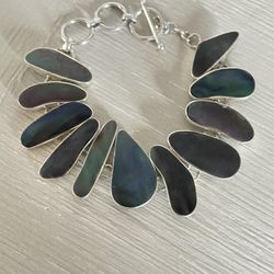 Silver  925 Abalone  Bracelet  Z