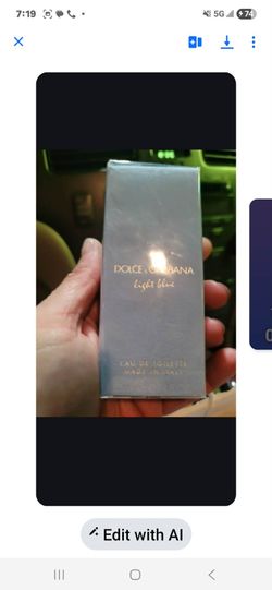 Dolce and gabana light blue cologne 1.70z
