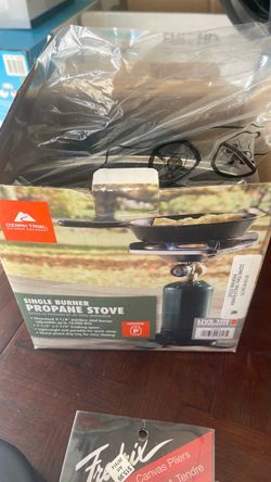 Brand New Ozark Trail Single Burner Propane Stove + 3 Fuel Tanks Combo