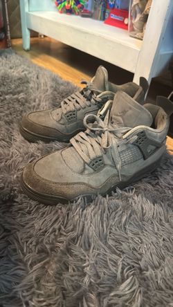 Air Jordan 4 Cool Grey Suede Sneakers size 9.5