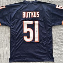 Dick Butkus Signed Chicago Bears Custom Pro Style Jersey Beckett