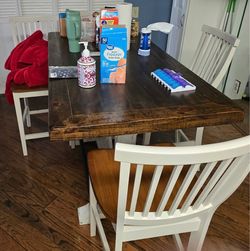 Farmhouse Dining Table with Chairs