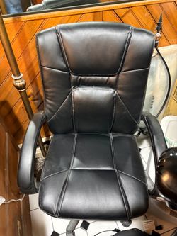 Leather chair and writing desk