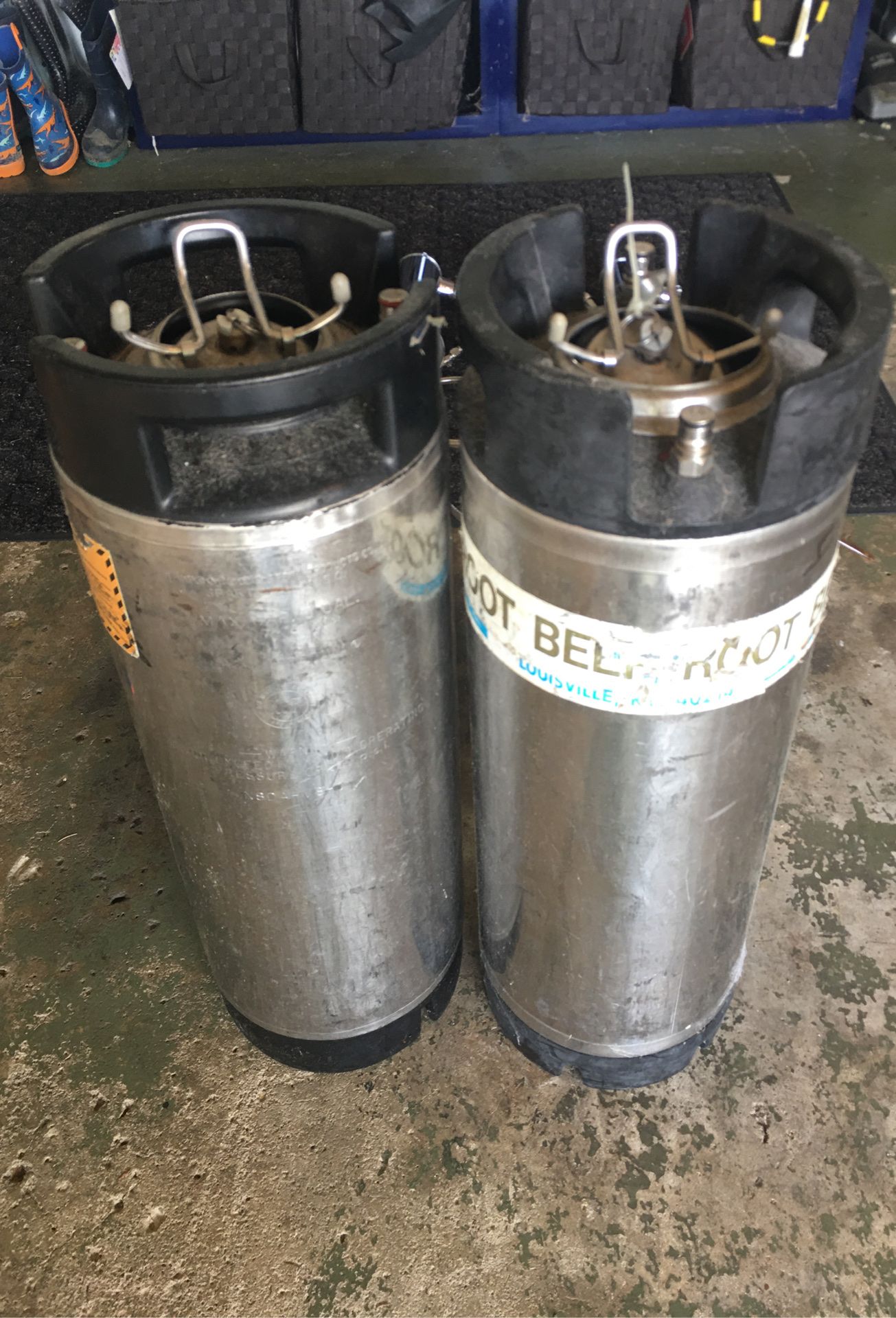 Stainless steel 5 gallon Corney kegs. $50 each.