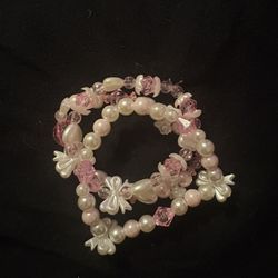 Pink Plastic Bracelets