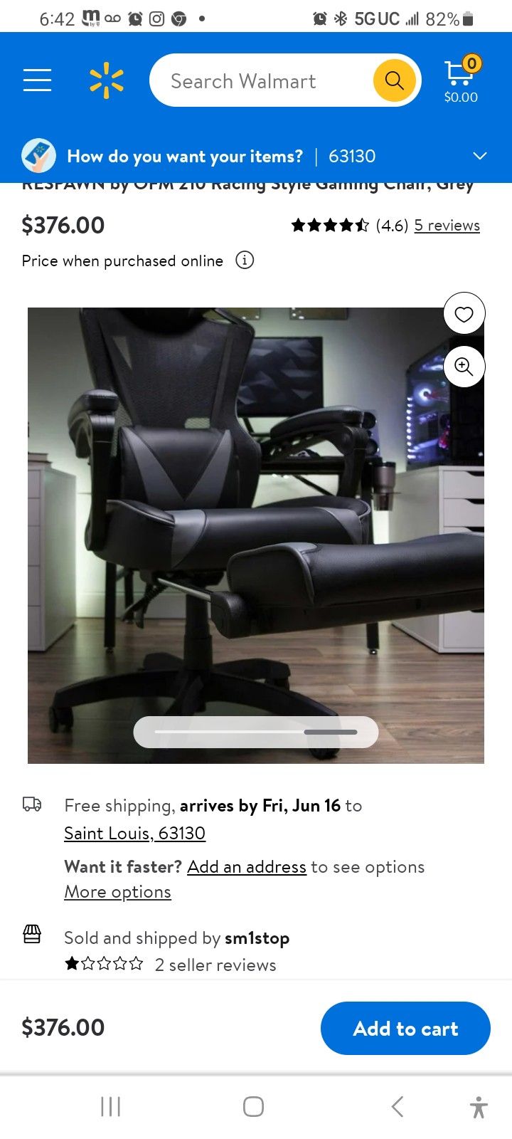 Like New Respawn Gaming Chair