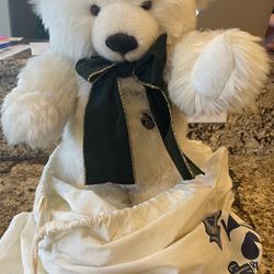 Knickerbocker 75th Anniversary Merry Polar Bear BIG 20" Musical Jointed Teddy In Original Bag 