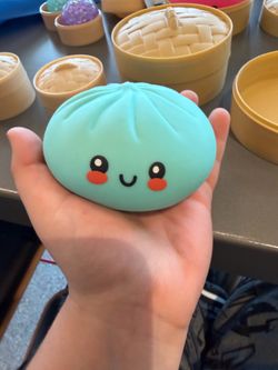 Blue squishy dumpling