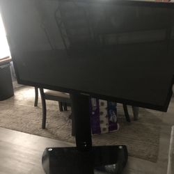 ‘50 inch Samsung TV And Mobile Stand With Wheels