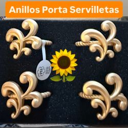 Set De 4 Anillos Porta Servilleteras  $25.00 Princess House Ventas Finales 