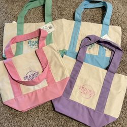 trader joes mini canvas tote bag