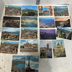 Great Collection of 18 Antique/Vintage Color "Unused" Postcards Europe #S9