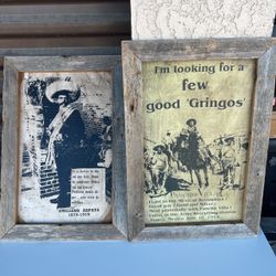 Emiliano Zapata & Pancho Villa Framed Prints Set