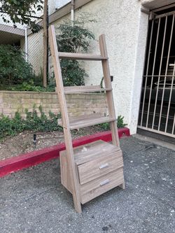 Free study, entryway, or living room slanted shelf.