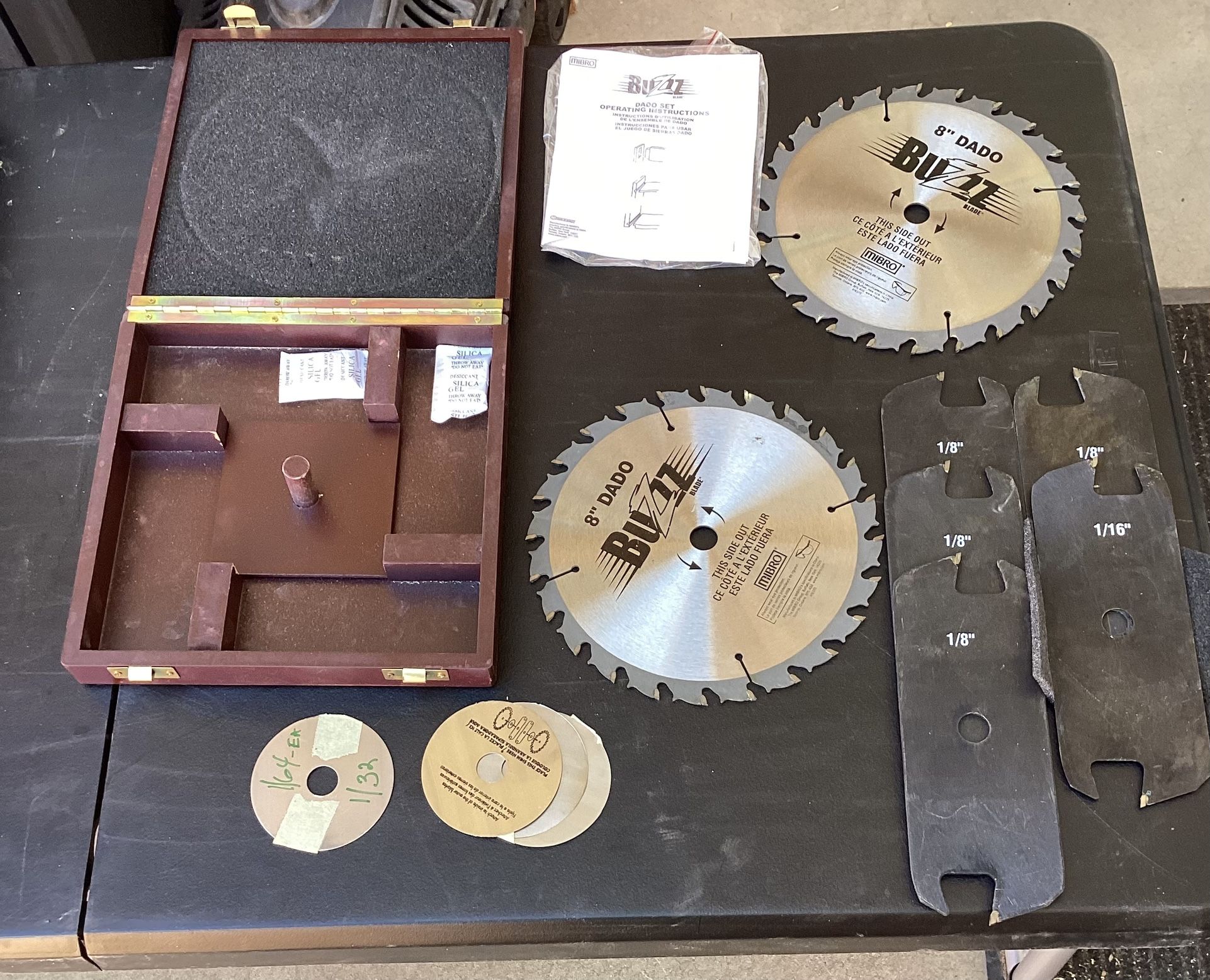 8 Inch Dado Set For Table or radial arm saws.