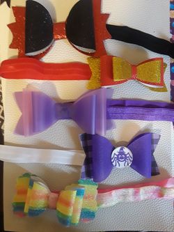 Bows and headbands 49er/raiders