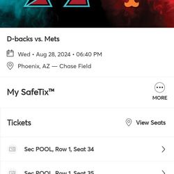 D Back Baseball Tickets 