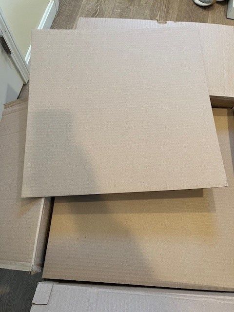 Corrugated Cardboard Sheets 20”x20”- (1/8” Thick)