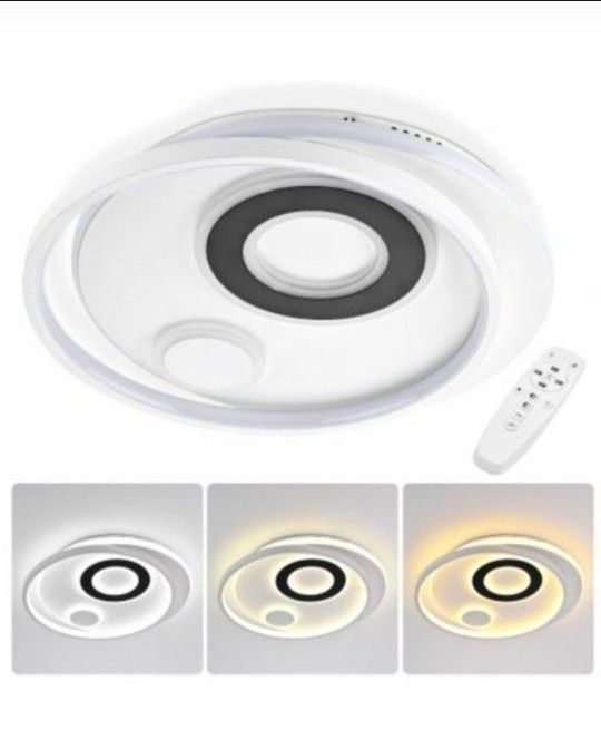 18" LED Modern Circle Ceiling Flush Light with Remote.