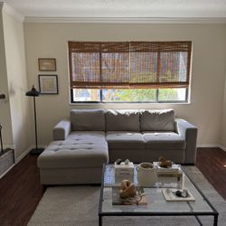 Geneva Gray 2 Piece Sleeper Sectional In Perfect Condition