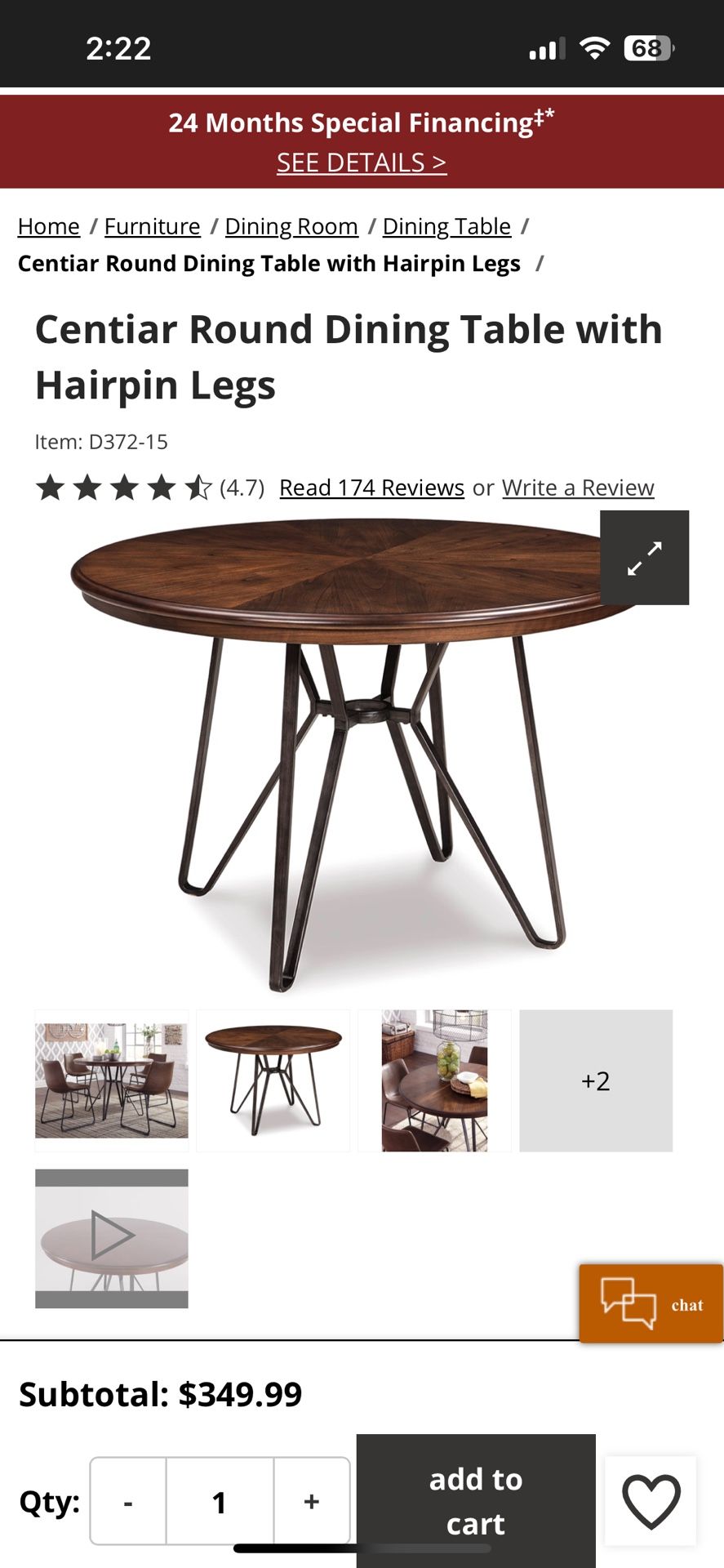 Ashley Centiar Round Dining Table Set
