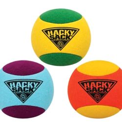 The Original Hacky Sack 3 Pack, Footbag Core 70s. 80's Tovs - Material Bag - Hacky Ball, Foot Bag Kick Sack, Indoor and Outdoor Toys for Kids and Adul