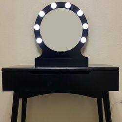 2-Drawer Makeup Vanity Desk w/ Lights