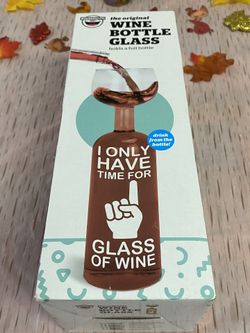 NEW - BIGMOUTH INC. THE ORIGINAL WINE BOTTLE GLASS - In Original Box