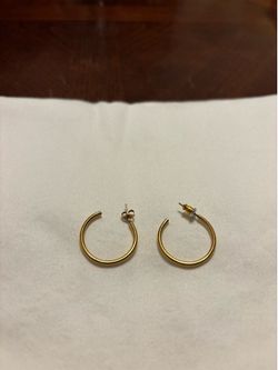 Gold hoop earrings