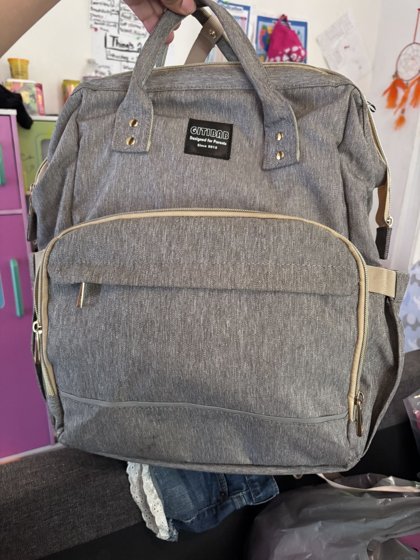 Diaper Bag With Pull Out Changing Pad