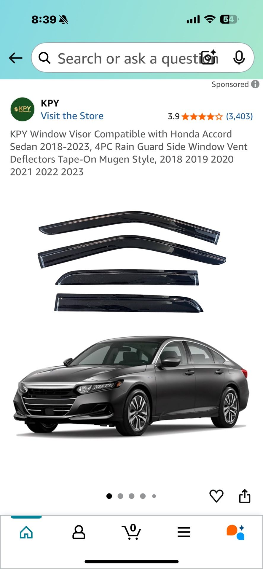 Honda Accord Rain Guards 