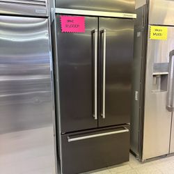 kitchen aid 36 inch wide refrigerator built in 