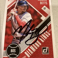 Mookie Betts Autographed Card with COA 