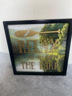 Relax You Are At The Lake Framed Wall Art
