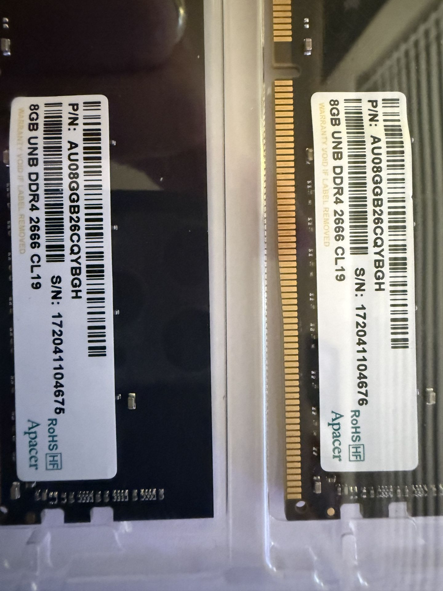 2x8GB DDR 4 RAM